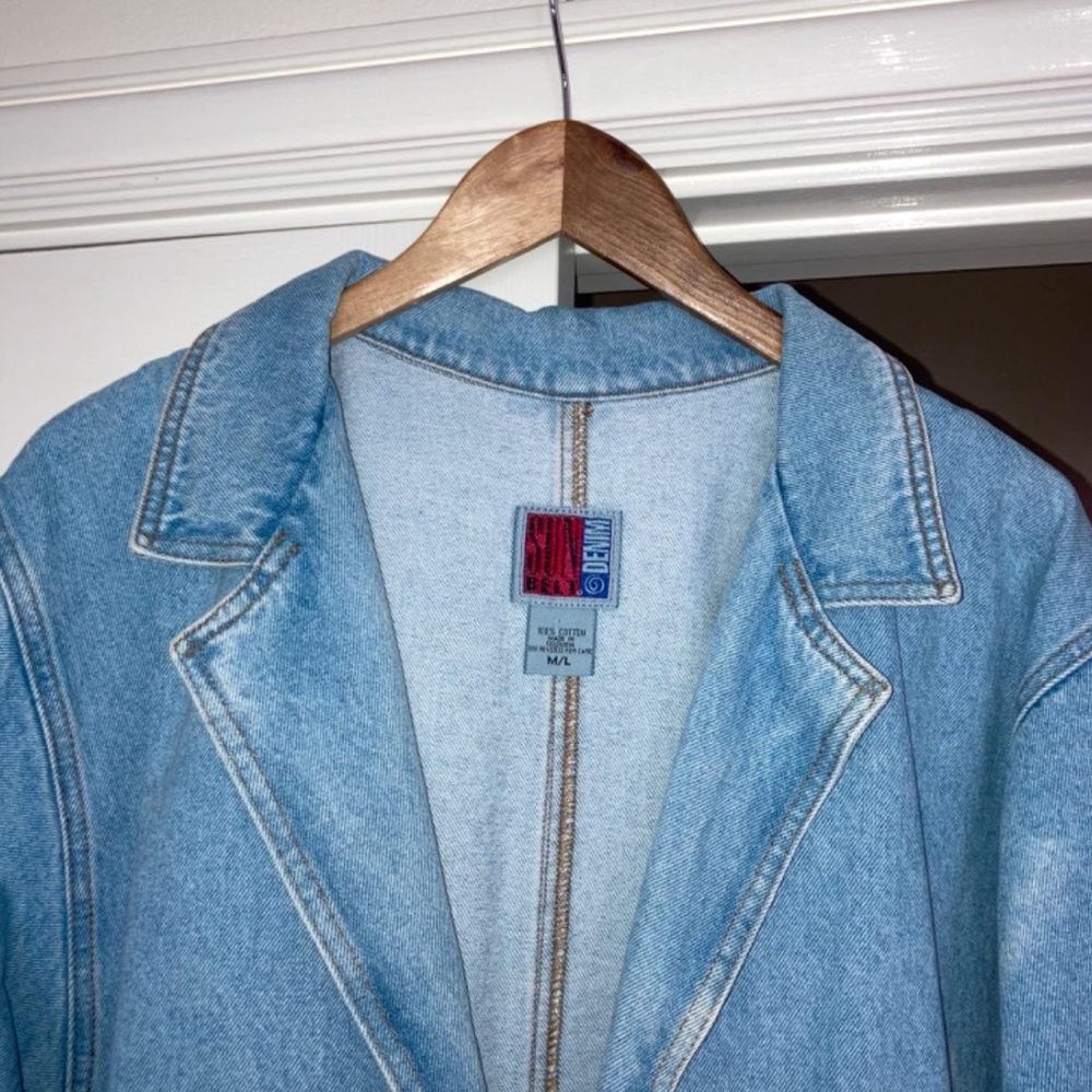 denim duster jacket - image 3